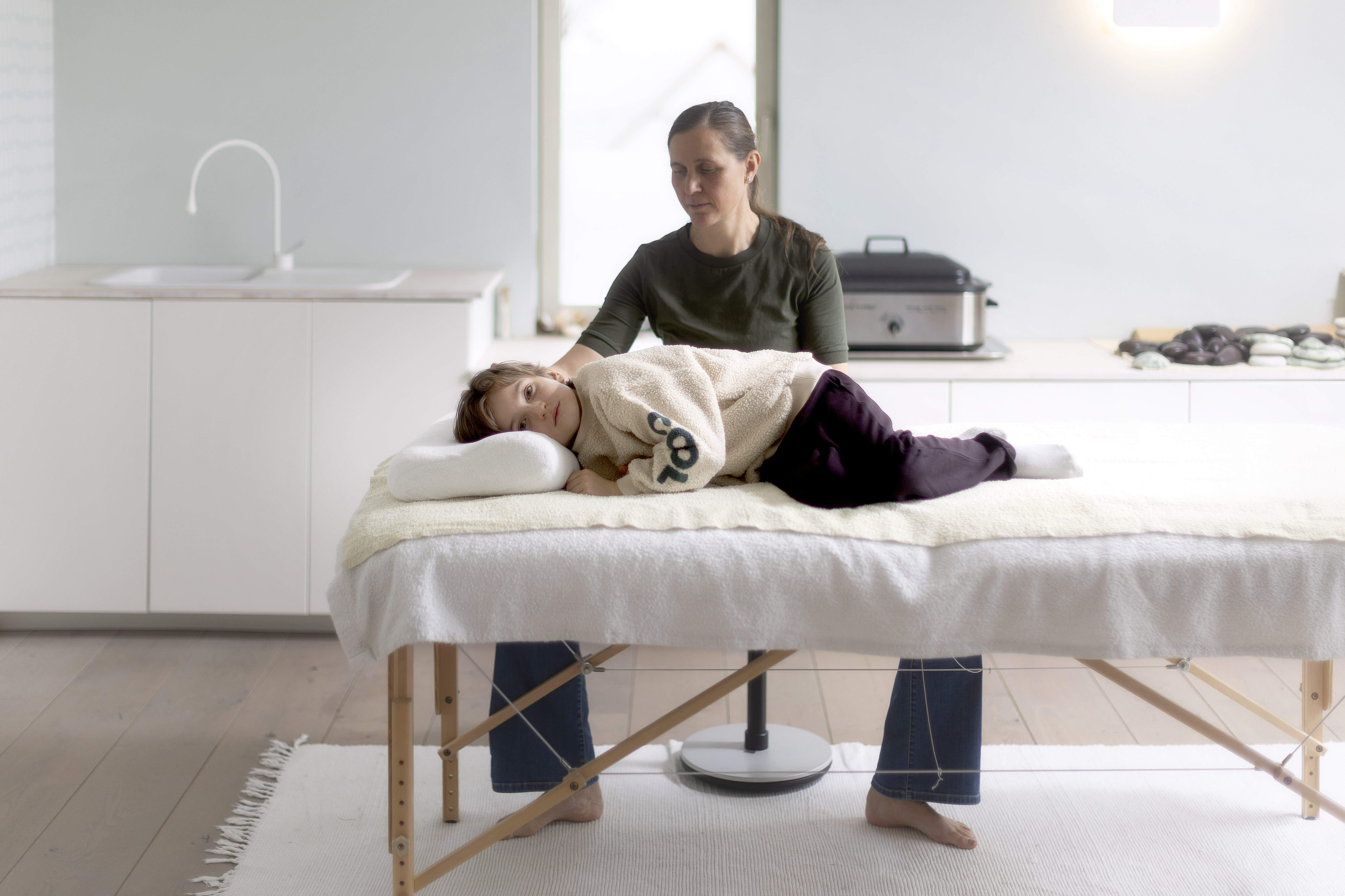 Lies Christiaens behandelt cliënt